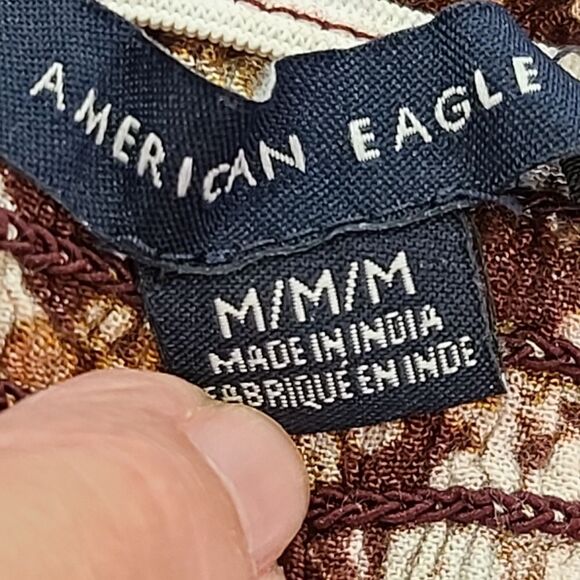 American Eagle Crop Smocked Top Medium - Picture 2 of 8
